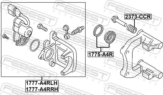 Febest 1777-A4RLH - Тормозной суппорт unicars.by