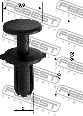 Febest 88570-009 - Пружинный зажим, буфер unicars.by