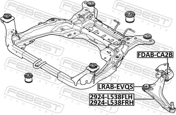 Febest 2924-L538FRH - Рычаг подвески колеса unicars.by