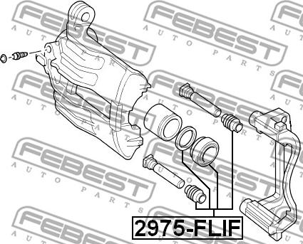 Febest 2975-FLIF - Ремкомплект, тормозной суппорт unicars.by