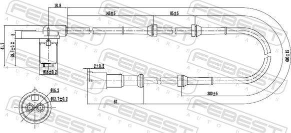 Febest 24606-006 - Датчик ABS, частота вращения колеса unicars.by