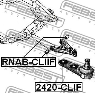 Febest 2420-CLIF - Шаровая опора, несущий / направляющий шарнир unicars.by