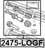 Febest 2475-LOGF - Комплект направляющей гильзы, тормозной поршень unicars.by