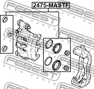 Febest 2475-MASTF - Ремкомплект, тормозной суппорт unicars.by