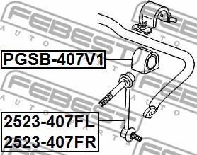 Febest 2523-407FR - Тяга / стойка, стабилизатор unicars.by