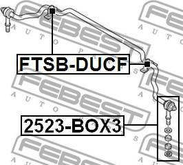 Febest 2523-BOX3 - Тяга / стойка, стабилизатор unicars.by