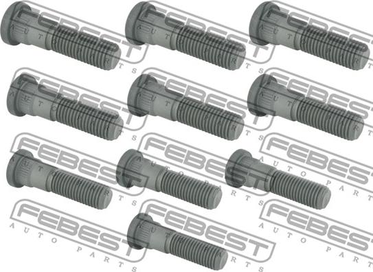 Febest 2084-001-PCS10 - Шпилька ступицы колеса unicars.by