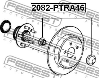 Febest 2082-PTRA46 - Ступица колеса, поворотный кулак unicars.by