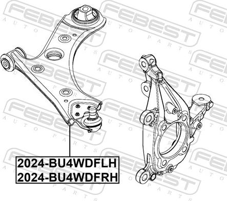 Febest 2024-BU4WDFLH - Рычаг подвески колеса unicars.by