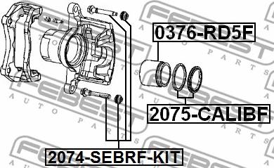 Febest 2074-SEBRF-KIT - Направляющий болт, корпус скобы тормоза unicars.by