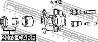 Febest 2075-CARF - Ремкомплект, тормозной суппорт unicars.by