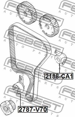 Febest 2188-CA1 - Направляющий ролик, зубчатый ремень ГРМ unicars.by