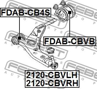 Febest 2120-CBVRH - Шаровая опора, несущий / направляющий шарнир unicars.by