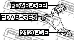 Febest FDAB-GES - Сайлентблок, рычаг подвески колеса unicars.by