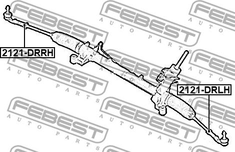 Febest 2121-DRRH - Наконечник рулевой тяги, шарнир unicars.by