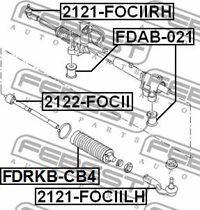 Febest FDAB-021 - Подвеска, рулевое управление unicars.by