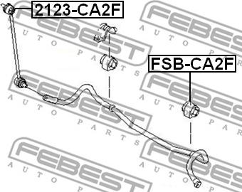 Febest 2123-CA2F - Тяга / стойка, стабилизатор unicars.by