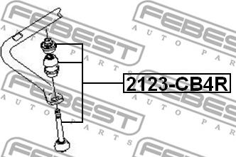 Febest 2123-CB4R - Тяга / стойка, стабилизатор unicars.by