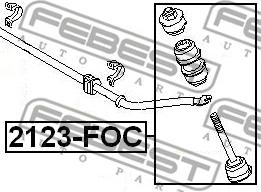 Febest 2123-FOC - Тяга / стойка, стабилизатор unicars.by