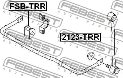 Febest 2123-TRR - Тяга / стойка, стабилизатор unicars.by