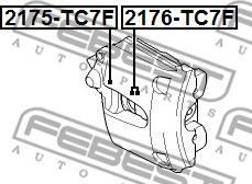 Febest 2175-TC7F - Ремкомплект, тормозной суппорт unicars.by