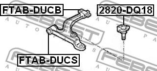 Febest FTAB-DUCS - Сайлентблок, рычаг подвески колеса unicars.by