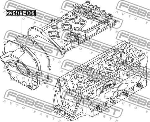 Febest 23401-001 - Прокладка, крышка картера рулевого механизма unicars.by