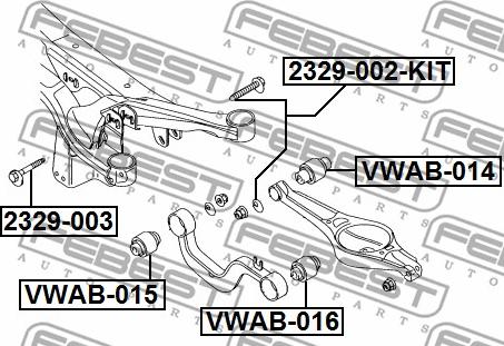 Febest 2329-003 - Болт регулировки развала колёс unicars.by