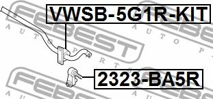 Febest VWSB-5G1R-KIT - Ремкомплект, подвеска стабилизатора unicars.by