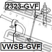 Febest VWSB-GVF - Втулка стабилизатора unicars.by