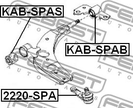 Febest 2220-SPA - Шаровая опора, несущий / направляющий шарнир unicars.by