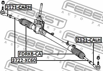 Febest 2722-XC60 - Осевой шарнир, рулевая тяга unicars.by