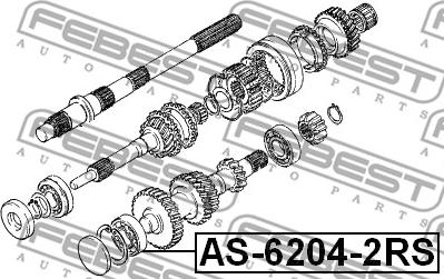 Febest AS-6204-2RS - Подшипник unicars.by