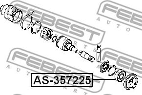 Febest AS-357225 - Подшипник, приводной вал unicars.by