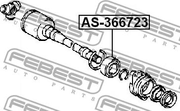 Febest AS-366723 - Подшипник, приводной вал unicars.by