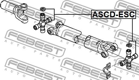 Febest ASCD-ESC - Шарнир, продольный вал unicars.by