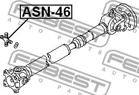 Febest ASN-46 - Шарнир, продольный вал unicars.by