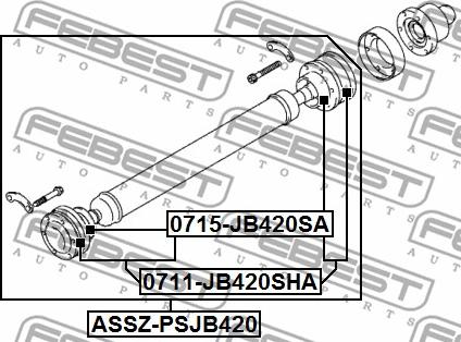Febest ASSZ-PSJB420 - Карданный вал, главная передача unicars.by