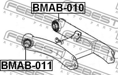 Febest BMAB-010 - Сайлентблок, рычаг подвески колеса unicars.by