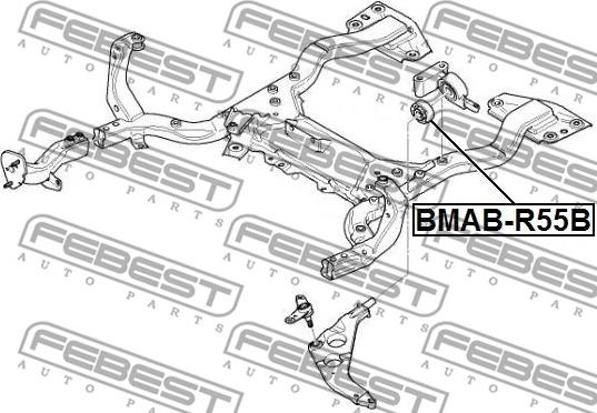 Febest BMAB-R55B - Сайлентблок, рычаг подвески колеса unicars.by