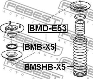 Febest BMD-E53 - Отбойник, демпфер амортизатора unicars.by