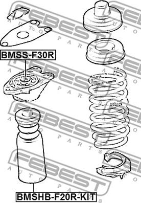 Febest BMSHB-F20R-KIT - Пылезащитный комплект, амортизатор unicars.by