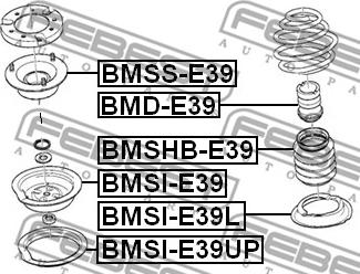 Febest BMSS-E39 - Опора стойки амортизатора, подушка unicars.by