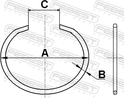 Febest CC-5-26X2-PCS10 - Монтажный комплект, сильфон приводного вала unicars.by