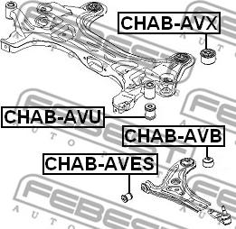 Febest CHAB-AVB - Сайлентблок, рычаг подвески колеса unicars.by