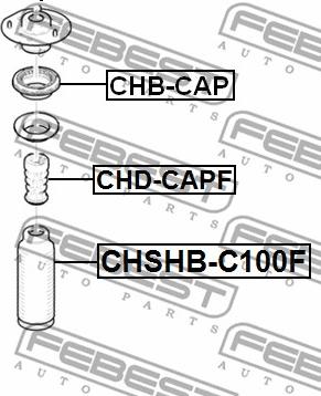 Febest CHSHB-C100F - Пыльник амортизатора, защитный колпак unicars.by