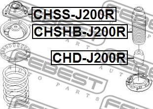 Febest CHD-J200R - Отбойник, демпфер амортизатора unicars.by