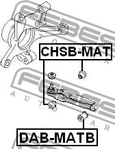 Febest CHSB-MAT - Сайлентблок, рычаг подвески колеса unicars.by