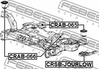 Febest CRAB-065 - Сайлентблок балки моста unicars.by