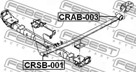 Febest CRAB-003 - Втулка, листовая рессора unicars.by